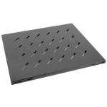 Lanberg Rack Shelf 1U AK-1003-B, 465mm, 500mm, 120kg, must, 4-punkti paigaldus