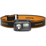 Superfire pealamp HL23-S, 350lm, USB-C, 5W, 120m, 70g, IP44, 7h, 9 režiimi, ABS, toitekaabel, hoiukarp