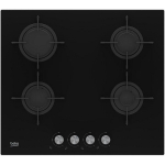 Beko gaasipliit HILG64220S, 4 tsooni, 2900W, 1750W, 1750W, 1000W, must, p&ouml;&ouml;ratav juhtimine
