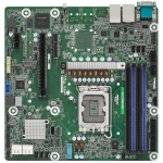 Asrock EC266D4U emaplaat, EC266D4U, 244mm, 244mm, AMI, 6.4, 1.1V, 256Mbit, LGA 1700, ECC, 3xUSB 2.0, Intel C266, 4xRAM, 32GB