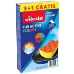 Vileda Sien 169492, 4 tk, pol&uuml;uretaan, monotoonne, k&auml;sipesu, roheline, kollane, roosa, sinine, oranž