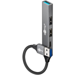 Goobay Slim 4-Port USB Hub 74458, 5 Gbit/s, heledhall