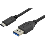 Digitus &Uuml;henduskabel AK-300136-010-S, 1m, USB-C kuni USB-A, 5 Gbps, must, kahekordne kaitse