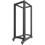 Lanberg Open rack 32U OR01-6032-B, 1673,5x600x1000mm, 600kg, 4 vertikaalset riba, statiiv, M6 kruvid, piduritega rattad