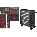 Milwaukee 4932500744 TOOLGUARD t&ouml;&ouml;riistak&auml;ru, 7 sahtlit, 206 osa, 810mm, 1064mm, 524mm, 360kg, 800kg, hall