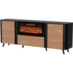 Cama Meble VOLARE 410062 kummut kaminaga, 200x39x75 cm, must/p&auml;hkel, 3 ust, 2 riiulit, 1400-1600 W, 220-240V~ 50Hz