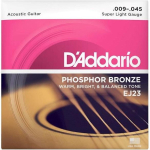 D'Addario EJ23 akustilise kitarri keeled, 6tk, 0.229-1.14mm, teras, fosforpronks, korrosioonikindel