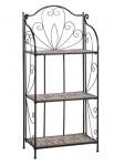 Riiul MOSAIC 60x30xH128cm, 3 riiuliga, mosaiikplaadid, metallraam