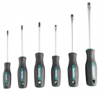 6 Skrūvgrie&scaron;u komplekts, PH1x100, PH2x100, SL4.0x100, SL5.5x100, SL6.5x125, SL8.0x150, E-13518 MAKITA