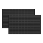 EcoFlow Solar Panel Set 2x100W 5006101005 p&auml;ikesepaneeli komplekt 200W monokristalliline MC4 j&auml;ik Must