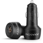 Axagon Mobiilne laadija PWC-PQ48 48W, Sisendpinge 12-24V, 2xUSB, QC 3.0, PD 3.0, &Uuml;levoolu kaitse, &Uuml;lekuumenemise kaitse