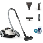 Philips silindervakuum XD8142/12, 900 W, 4 L tolmu kott, HEPA filter, m&uuml;ratase 75 dB, valge