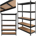Geko Ladustamisriiul G10868 180x40x120 cm 280 kg, 5 riiulit, 0.9 mm teras, 6 mm MDF, 8 kaitsejalga