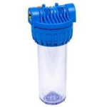 Amg Water Filters Filtri korpus P603 CI 10 7302062, 1/2" sisselaske ja v&auml;ljalaske, messingist sisud, t&auml;idetud pol&uuml;prop&uuml;leen