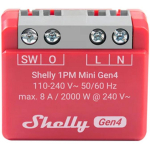 Shelly 1PM Mini Gen4 Kontroller Zigbee/Matter, 110-240 V AC, 8 A, 20, 20, 30-70% RH, -20&deg;C kuni 40&deg;C