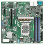 Asrock emaplaat EC262D4U, LGA 1700, 244mm, 244mm, AMI, 4xDIMM, 8xSATA III, 2xUSB 3.2, 2xRJ-45, ECC, RAID 0/1/5/10