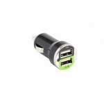 Sbox Auto laadija CC-221B, 12-24V, 2xUSB, 5V 1A, 5V 2.1A, must