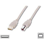 Logilink USB 2.0 &uuml;henduskabel CU0009, 5 m, USB A isane, USB B isane, hall, kahekordse kaitsega
