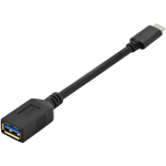 Digitus adapterkaabel AK-300315-001-S, 0.15m, 5 Gbps, 9 pin USB Type A - emane, 24 pin USB-C - isane