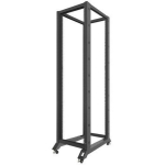 Lanberg Open rack 42U OR01-6042-B, 2118x600x1000mm, 600kg, 39.5kg, 4 vertikaalset riba, statiiv, M6 kruvid, piduridega rattad
