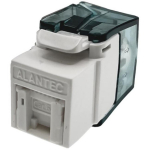 A-Lan MB003-1 RJ45 pistik, 1.5A, 20m&Omega;, sirge, emane, valge/roheline, 1tk