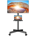 Perlegear PGTVMC06 TV alus, 23&ndash;60", 45kg, VESA 100x100&ndash;400x400mm, 4 pidurdusega ratast, kallutus -10&deg;&ndash;5&deg;, reguleeritav k&otilde;rgus