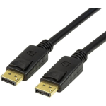 Logilink CV0120 DisplayPort 1.4 kaabel, 2m, must, 8K/60Hz, 4K/120Hz, 32.4 Gbps, kullatud pistikud