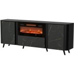 Cama Volare chest of drawers 200 x 39 x 75 cm black/san sebastian + fireplace