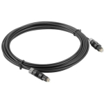 Lanberg CA-TOSL-10CC-0030-BK optiline kaabel, 3m, TOSLINK, must