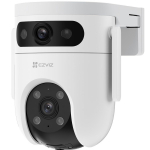 EZVIZ H9C Dual-Lens p&ouml;&ouml;rd- ja kallutatav v&auml;likaamera 3K Wi-Fi 2.4/5 GHz + 4G AI inimeste ja s&otilde;idukite tuvastus v&auml;rviline &ouml;&ouml;vaade valge