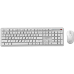 Gembird Klaviatuur ja hiir KBS-WPS-01-W-CYRL, 2.4GHz, 105 nuppu, 3 nuppu, valge, QWERTY, multimeedia nupud