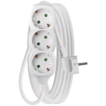 Emos Pikendus P0325R, 5 m, valge, 3&times; 2P + PE SAKSA, PVC, 3 680 W, laste kaitse