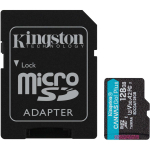 Kingston | Canvas Go! Plus | 128 GB | microSD | Flash memory class Class 10, UHS-I, U3, V30, A2