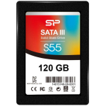 Silicon Power Slim S55 SSD 120GB SP120GBSS3S55S25, 6 Gbit/s, 550 MB/s, 420 MB/s, 1500 G, 20 G, TRIM, ECC, NCQ, RAID, must