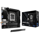 Asrock emaplaat B860I WiFi, B860I WiFi, 170mm, 2x2,5Gb/s LAN, 1xHDMI, 1xDisplayPort, 4xSATA III, 2xUSB 3.2 Gen 2