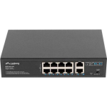 Lanberg L&uuml;liti RSFE-8P-2GE-120, 8x100MB, 2x1GB, PoE+, 120W, 10 porti, IP20 kaitse, 4 kV ESD kaitse