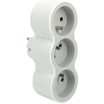 Legrand Pistikupesa 3x2P+Z 049433, 3 2P+Z pesa, 16A, 3680W, valge-hall