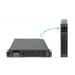 Digitus UPS Online Rack DN-170093, 1000VA, 1000W, 2x12V/9Ah, 8xC13, USB, RS232, RJ45, 4h laadimine, 0-90% RH