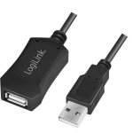 Logilink USB 2.0 kord UA0001A, 5 m, 480 Mb/s, aktiivne kaabel, topeltvarjestus