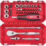 Milwaukee 4932498381 l&ouml;&ouml;kotsikute ja mutriv&otilde;tmete komplekt, 38 tk, 1/4", 90 hammast, 4&deg;