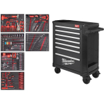 Milwaukee TOOLGUARD 4932500745 terasest t&ouml;&ouml;riistak&auml;ru, hall, 7 sahtlit, 337 tk, 360kg/800kg