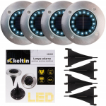 Saules dārza lampu komplekts, 16 LED, sudraba, K02028, Keltin
