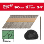 IETVARA NAGLAS, 20&deg;, D VEIDA, 34&deg; D-HEAD 90 MM / SS / B / SC1 - 2.200 PC, 4932492598 MILWAUKEE