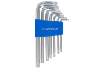 L-kujuliste TORX v&otilde;tmete komplekt 7 tk, FORSAGE, F-5071T, T10H - T40H, kroomitud teras, mugav hoidik