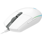 Logitech optiline hiir G102 910-005824 8000 DPI, 6 nuppu, USB Type-A, 1 ms, valge, RGB valgustus, toitekaabel