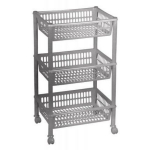 Nhg Iseseisev vannitoa riiul 2996307, 290mm, 394mm, 680mm, hall, plastmass, taaskasutatav