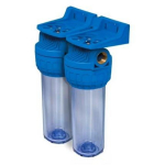 Amg Water Filters Kahekordne filtrikorpus P603-D CI 10, 7302611, 8bar, 0&deg;C kuni +40&deg;C, 9 3/4 tolli