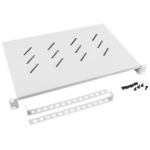 Lanberg 19" fikseeritud riiul 1U AK-1004-S, 483mm, 300mm, 25kg, hall, m&otilde;eldud 450/600mm s&uuml;gavustele kappidele
