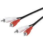 Sbox RCA-101, 1.5m, 2xRCA M, 2xRCA M, nikli/teras, must