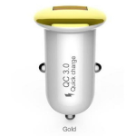 Devia Auto laadija 102000004231, 18 W, kuldne, USB, 3 A, toetab QC3.0 kiiret laadimist